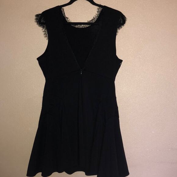 Chalk CCUSP WitchCore GoblinCore Goth Little Black lace Flare Sleeve Dress - Picture 5 of 16